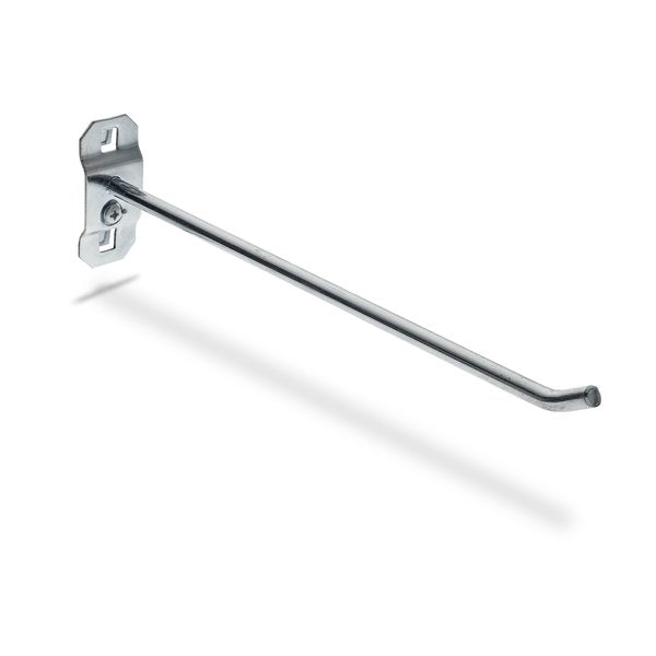 8 In. Single Rod 30 Degree Bend Steel Pegboard Hook for LocBoard 5 Pack