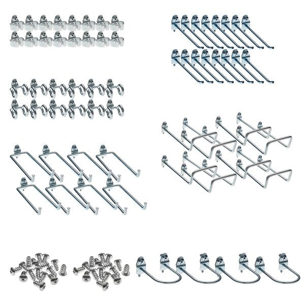 64 pc. Steel Pegboard Hook Assortment for 1/8 In. and 1/4 In. Pegboard