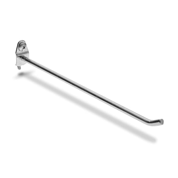 8 In. Single Rod 30 Degree Bend Steel Pegboard Hook for 1/8 In. and 1/4 In. Pegboard 3 Pack