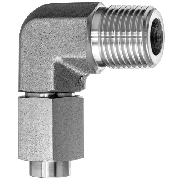 37 Deg Flared Fitting - 316SS - 90 Deg Elbow Adapter - 1