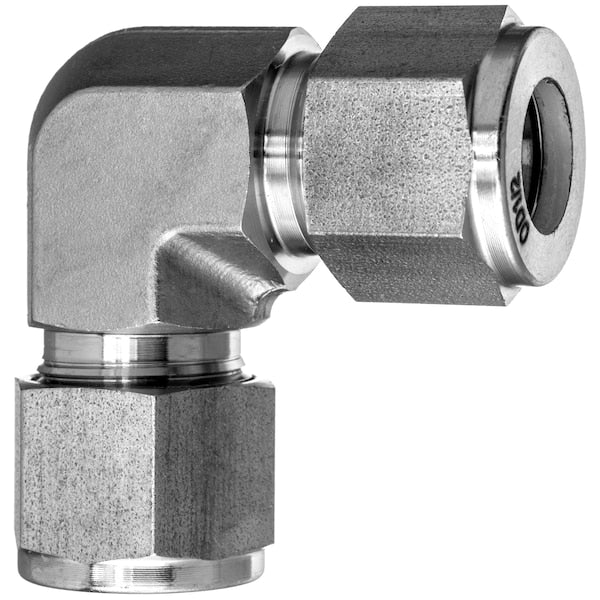 37 Deg Flared Fitting - 316SS - 90 Deg Elbow Connector - 1/2