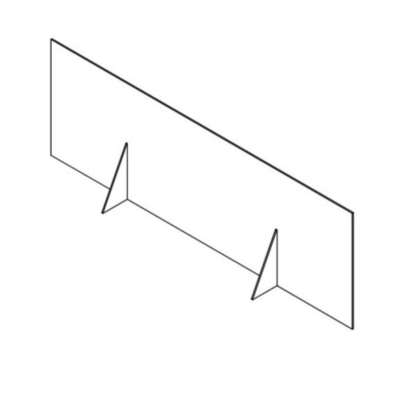 Clear Plastic Dividers w/Square Corners - 1/8