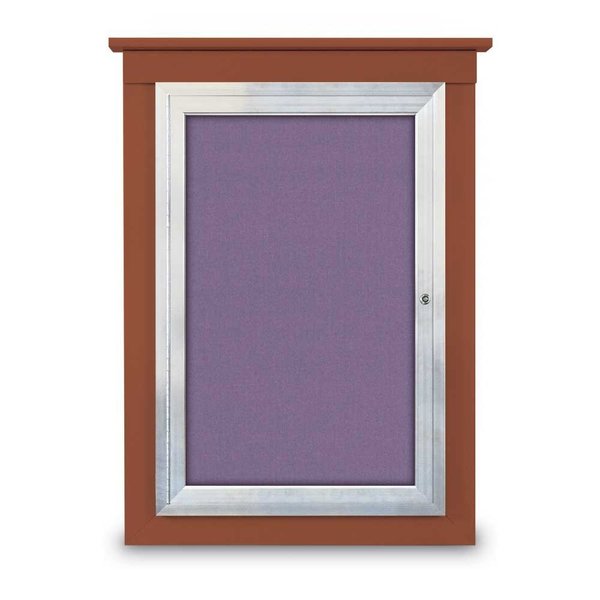 Single Door Enclosed Cathedral Letterboa, UV1302CD-BLACK-BURGUN