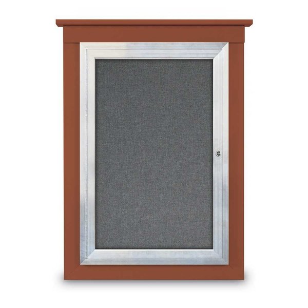 Single Door Enclosed Cathedral Letterboa, UV1302CD-BRONZE-BURGUN