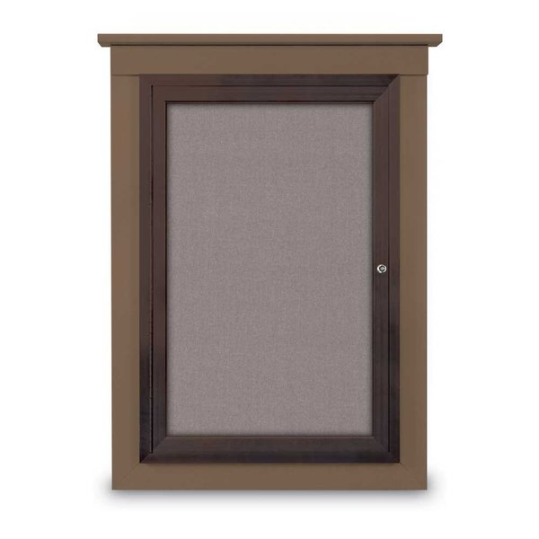 Single Door Enclosed Cathedral Letterboa, UV1300CD-SATIN-GREY