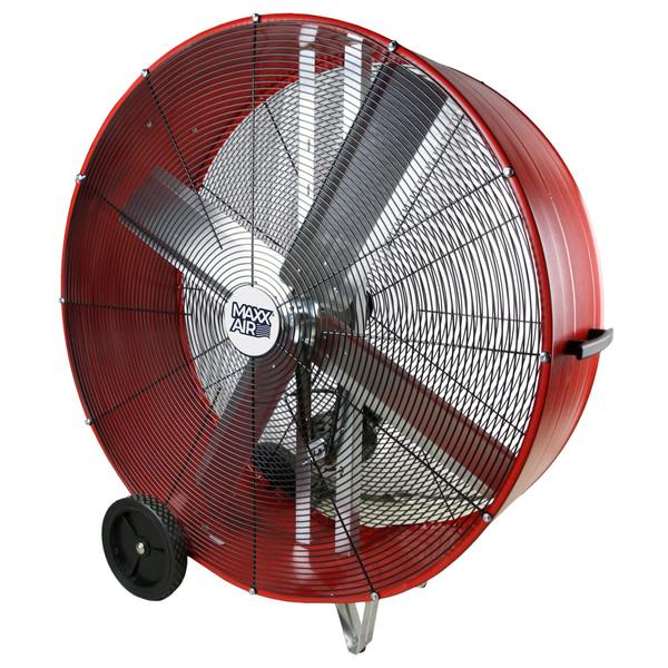 Barrel Fan, Air Mover, Air Circulator 42 in. Non-Oscillating, 120 V, 9,500 / 13,300 CFM