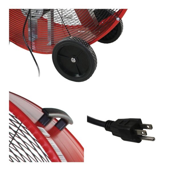 Barrel Fan, Air Mover, Air Circulator 42 in. Non-Oscillating, 120 V, 9,500 / 13,300 CFM