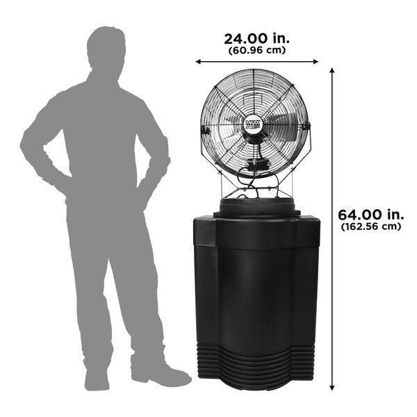 Misting Fan, Mister 18 in. Non-Oscillating, 120 V, 3,500 CFM