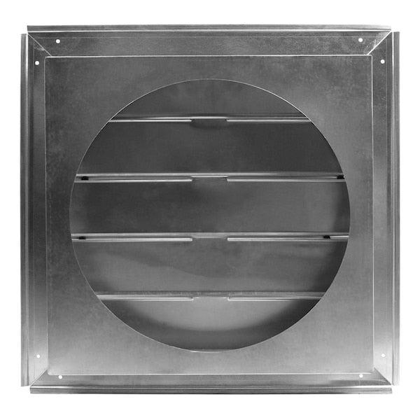 18 In. Automatic Metal Shutter for Gable Mount Power Attic Ventilators