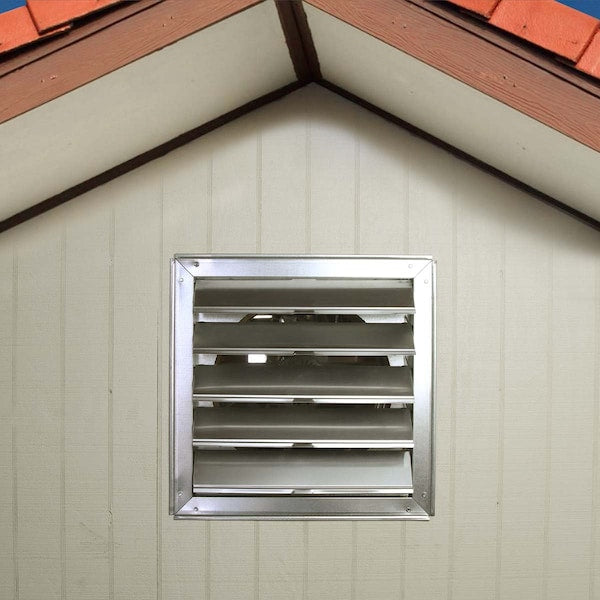 18 In. Automatic Metal Shutter for Gable Mount Power Attic Ventilators