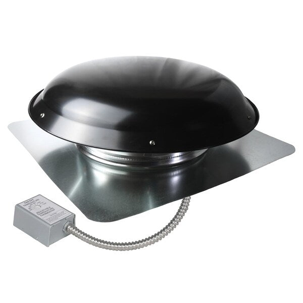 4000 Series 1,600 CFM Roof Mount Power Attic Ventilator in Black