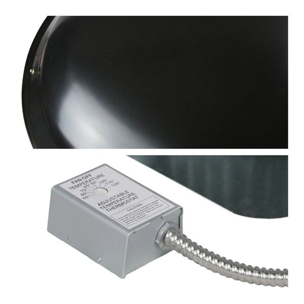 4000 Series 1,600 CFM Roof Mount Power Attic Ventilator in Black