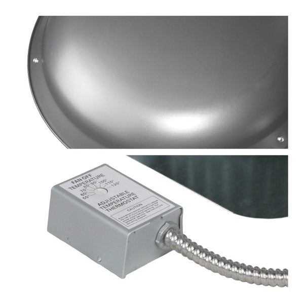 4000 Series 1,600 CFM Roof Mount Power Attic Ventilator in Weathered Gray