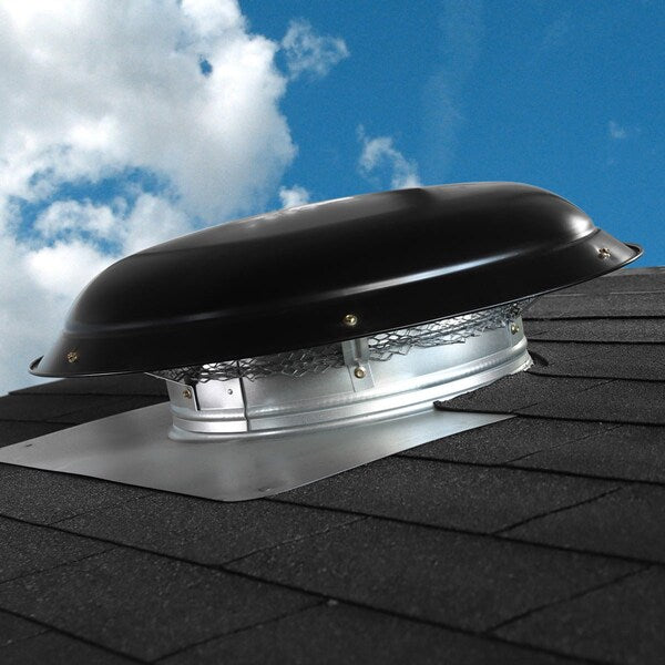 4000 Series 1,600 CFM Roof Mount Power Attic Ventilator in Black