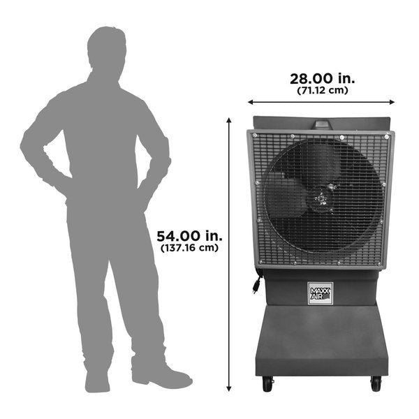 Evap Cooler, Evaporative Cooler, Swamp Cooler 5,500 CFM, 1/4 HP, Direct, 18