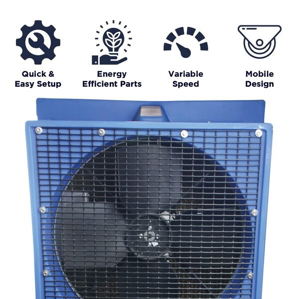 Evap Cooler, Evaporative Cooler, Swamp Cooler 5,500 CFM, 1/4 HP, Direct, 18