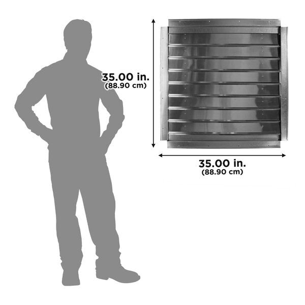 30 In. Heavy Duty Exhaust Fan with Automatic Shutter