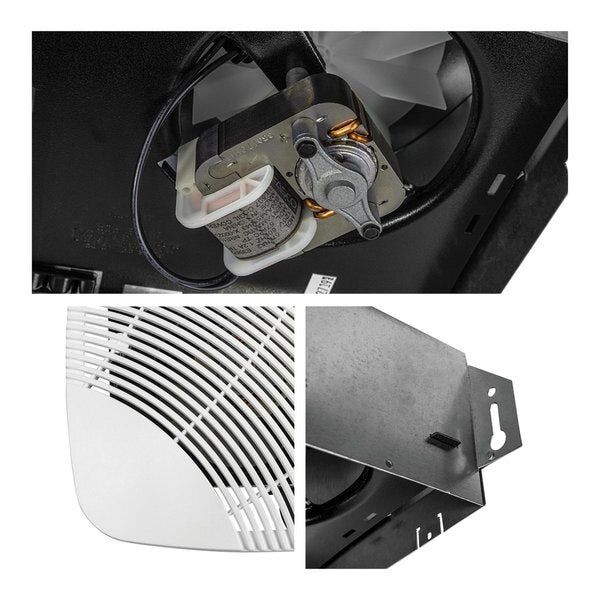 Ceiling, Wall Bathroom Fan, Ventilation Fan, Exhaust Fan, 70 cfm, 4 in. Duct Dia., 120 V, No