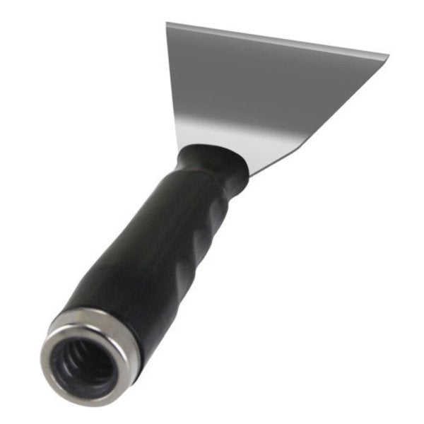 4â SS Bent Pole Scraper w/Threaded Handle