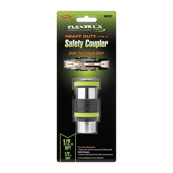 Pro Heavy Duty Safety Coupler, 1/2