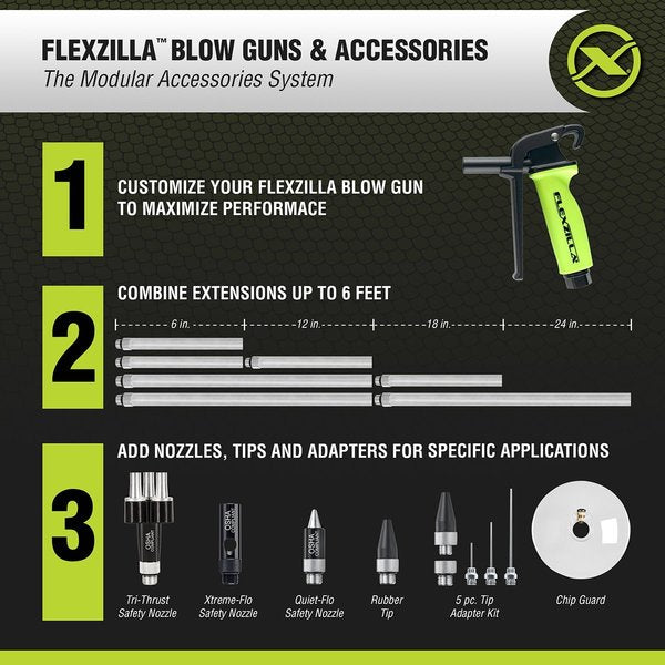X3 Blow Gun Kit, 6-Piece