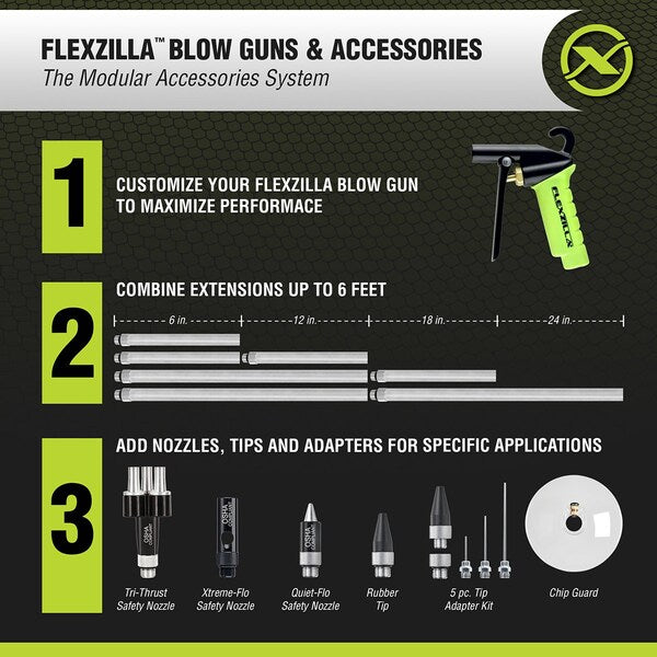 X1 Blow Gun with Quiet-Flo Safety Nozzle