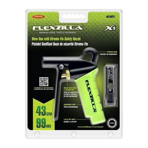X1 Blow Gun with Xtreme-Flo Safety Nozzl