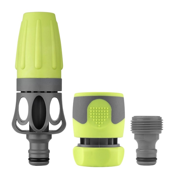 Garden Hose Nozzle Kit, 3-Piece, bulk