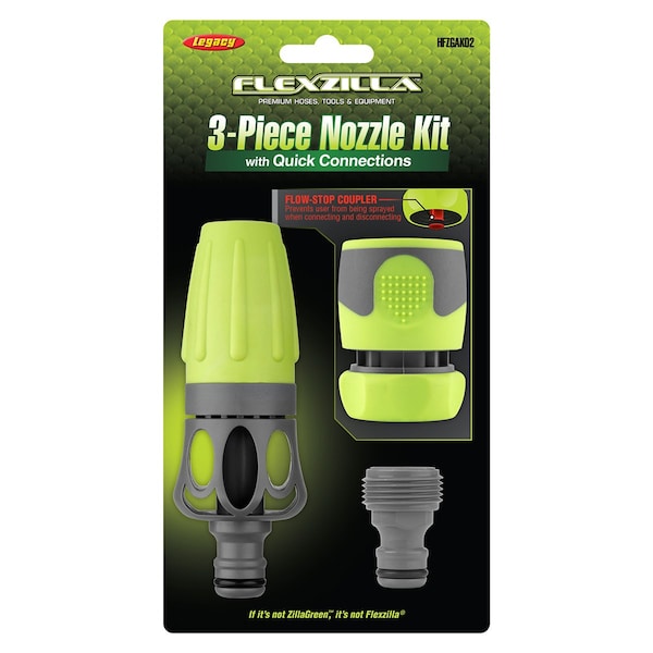 Garden Hose Nozzle Kit, 3-Piece