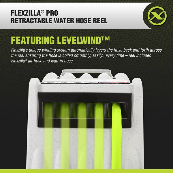 Retractable Water Hose Reel w Levelwind