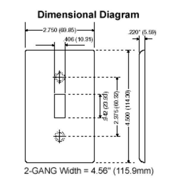 Wallplates 1G W/P Sw Blank Nylon
