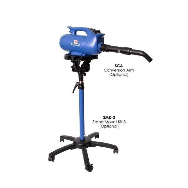 4 HP, 150 CFM, 12 Amps, Variable Speed and Heat Brushless Professional Force Air Pet Dryer