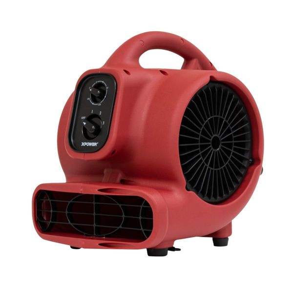 1/4 HP, 925 CFM, 2.3 Amps, 4 Positions, 3 Speeds Mini Mighty Air Mover with Power Outlets and 3-Hour Timer