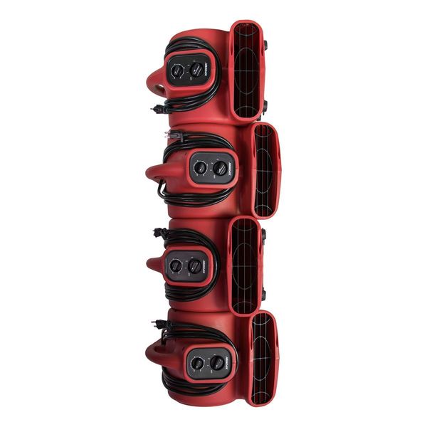 1/4 HP, 925 CFM, 2.3 Amps, 4 Positions, 3 Speeds Mini Mighty Air Mover with Power Outlets and 3-Hour Timer