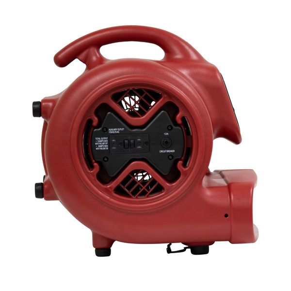 1/3 HP, 2400 CFM, 3.8 Amps, 4 Positions, 3 Speeds Air Mover with GFCI Power Outlets for Daisy Chain
