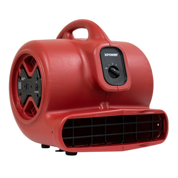 1/3 HP, 2400 CFM, 3.8 Amps, 4 Positions, 3 Speeds Air Mover with GFCI Power Outlets for Daisy Chain