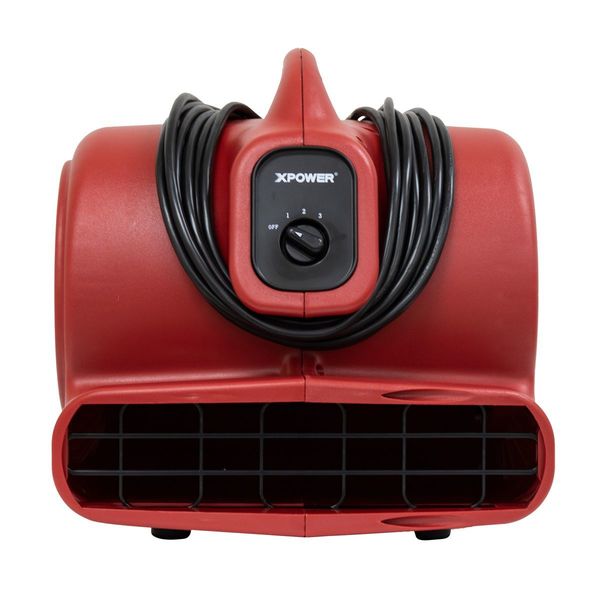 1/3 HP, 2400 CFM, 3.8 Amps, 4 Positions, 3 Speeds Air Mover with GFCI Power Outlets for Daisy Chain