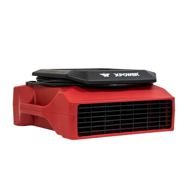 1/3 HP, 1050 CFM, 2.8 Amps, 2 Positions, 3 Speeds Low Profile Air Mover with Power Outlets for Daisy Chain