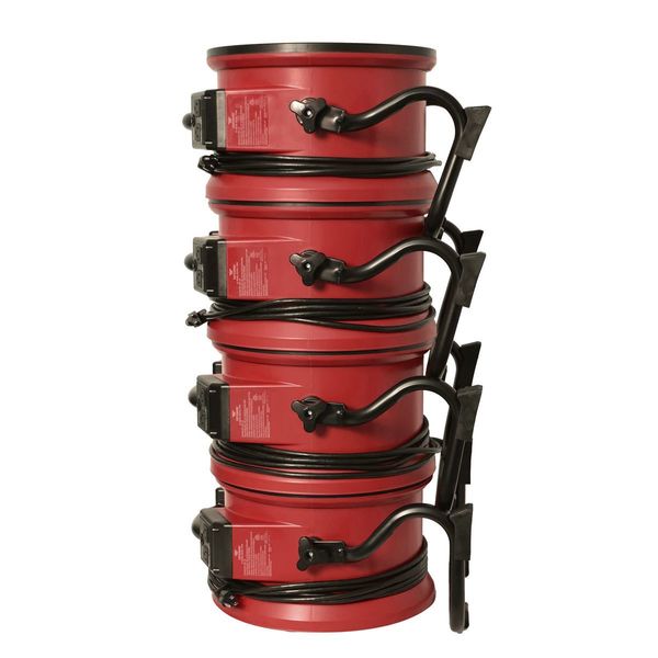 1/4 HP, 2100 CFM, 1.6 Amps, Variable Speed Industrial Axial Air Mover with Power Outlets for Daisy Chain
