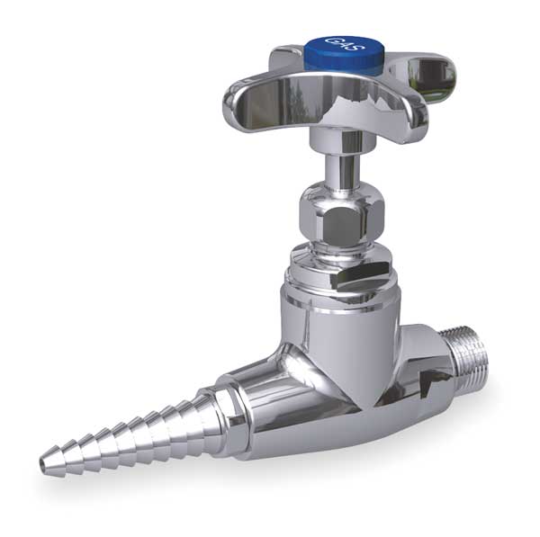 Needle Valve, Straight, Brass, 3/8 In.