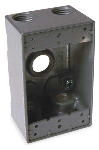 Weatherproof Box, 3/4 in Hub, Aluminum