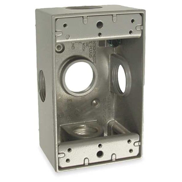 Weatherproof Box, 3/4 in Hub, 4.5