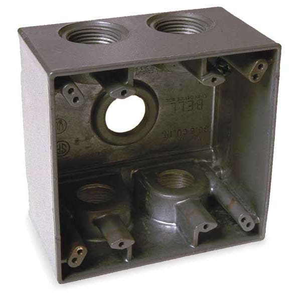Weatherproof Box, 1 in Hub, 5Inlet