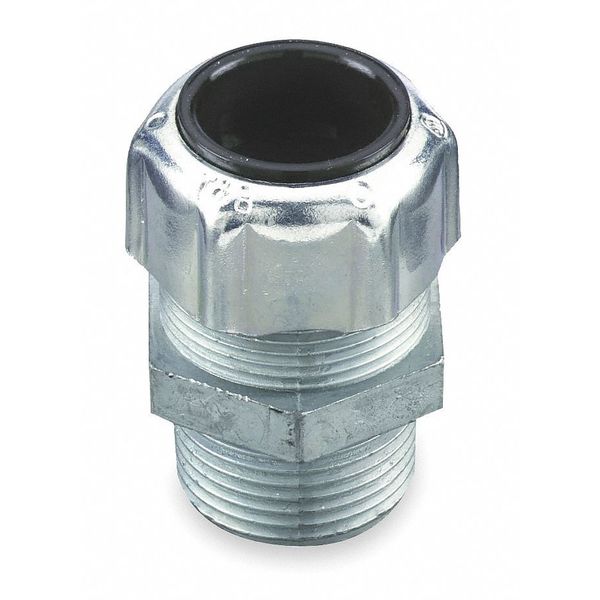Liquid Tight Connector, 1/2in., Silver