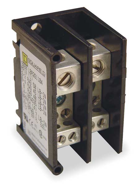 Pwr Dist Block, 310A, 2P, 6AWG-350 MCM, 600V