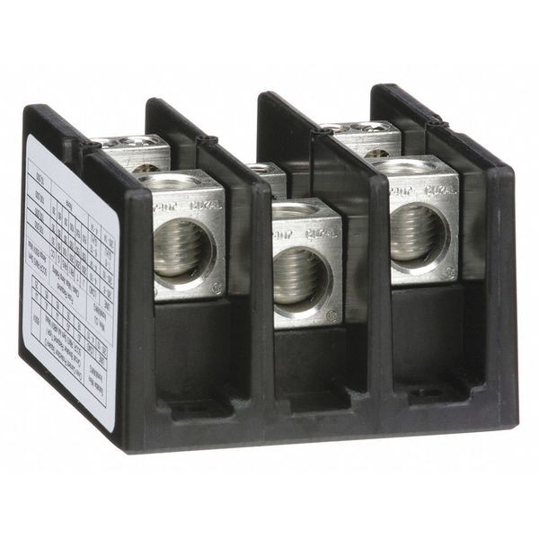 Pwr Dist Block, 175A, 3P, 4P Secndry, 600VAC, Width: 2.75 in