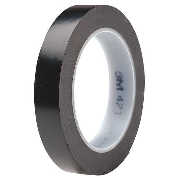 Marking Tape, Roll, 3In W, Black/White, PK12
