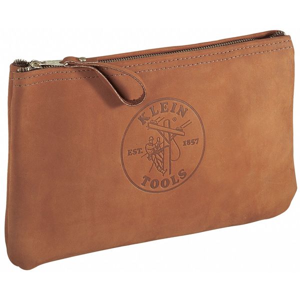 Tool Bag, Top Grain Leather, 1 Pockets, Brown