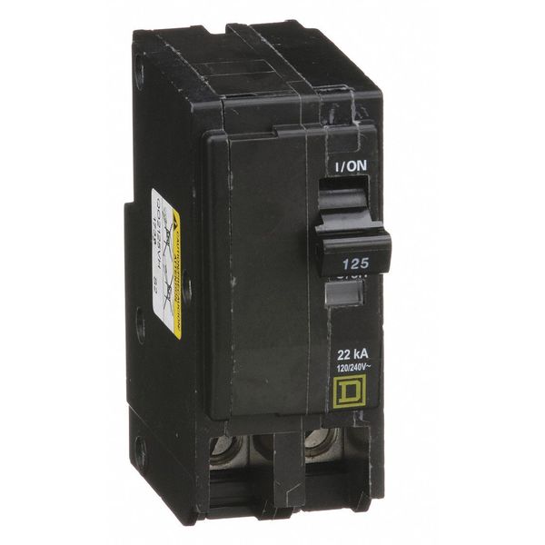 Miniature Circuit Breaker, 125 A, 120/240V AC, 2 Pole, Plug In Mounting Style, QO Series