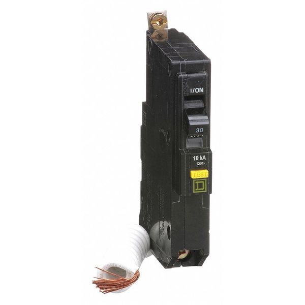 Miniature Circuit Breaker, 30 A, 120V AC, 1 Pole, Bolt On Mounting Style, QOB Series